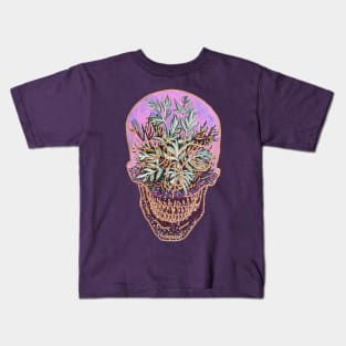 Fern Skull Terrarium Kids T-Shirt